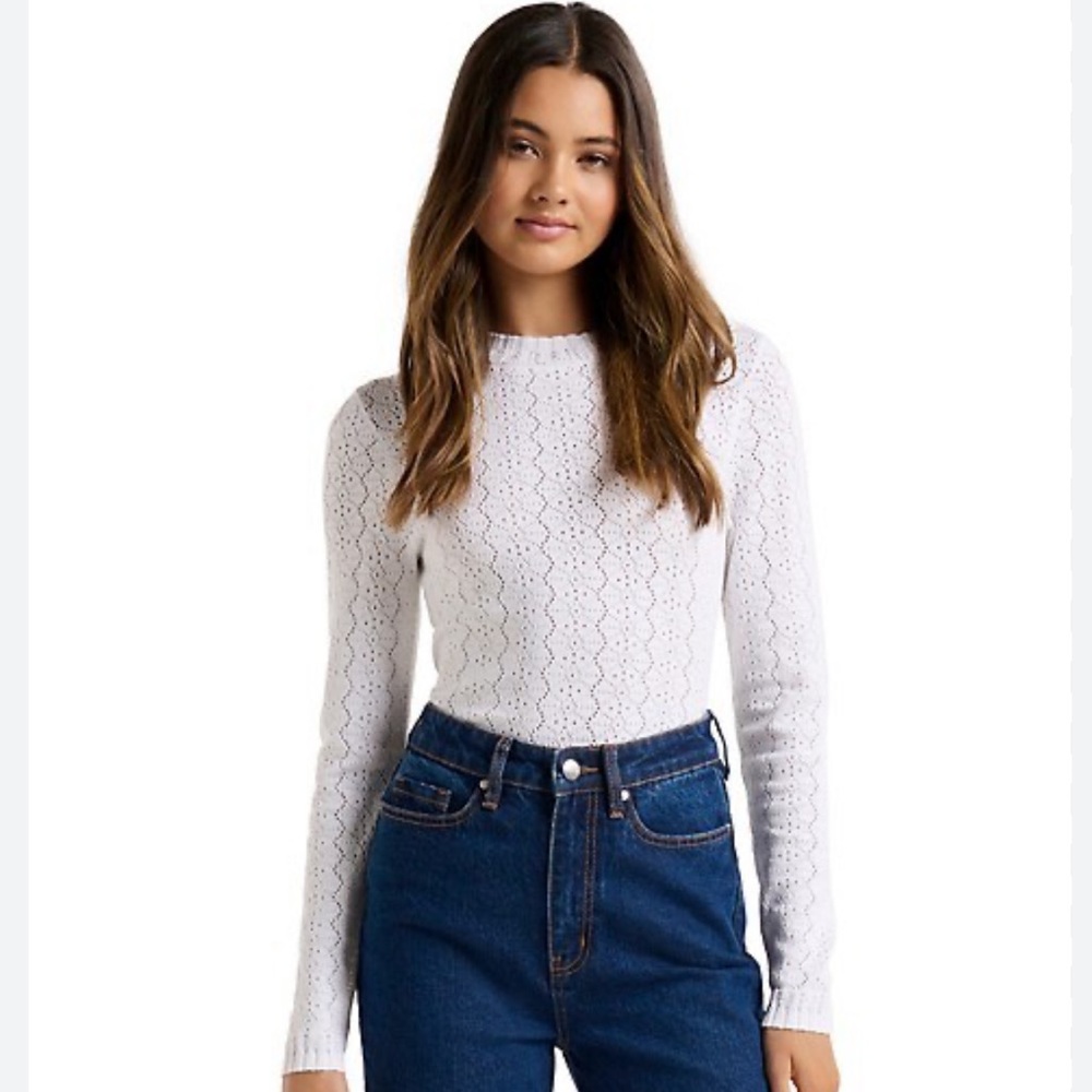 Ever New Melbourne Valentina Pointelle Knit Top